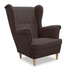 Fotel Uszak brązowa plecionka