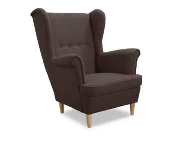 Fotel Uszak brązowa plecionka