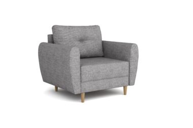 Fotel Manstad jasnoszara plecionka