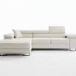 Narożnik z funkcją spania Astorp L lewy z pojemnikiem na pościel kremowy boucle