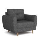 Fotel Manstad ciemnoszara plecionka