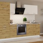 Nowoczesne meble kuchenne Toni w kolorze dąb artisan + biel