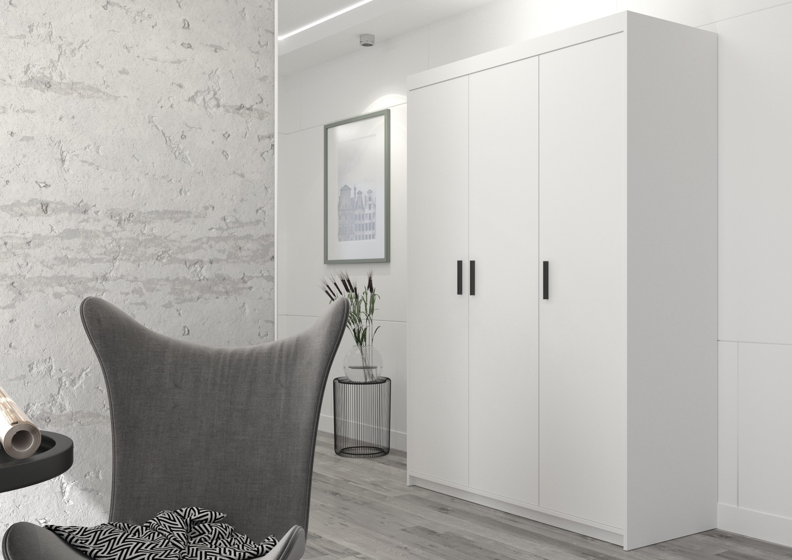 Szafa Elena 133 cm biały mat