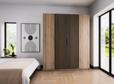 Szafa Kaja 200 cm dąb evoke z lamelami