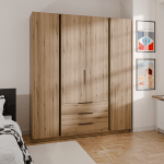 Szafa Kaja 200 cm z szufladami dąb evoke