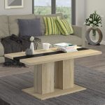 Stolik kawowy Boston dąb sonoma z czarną wstawką