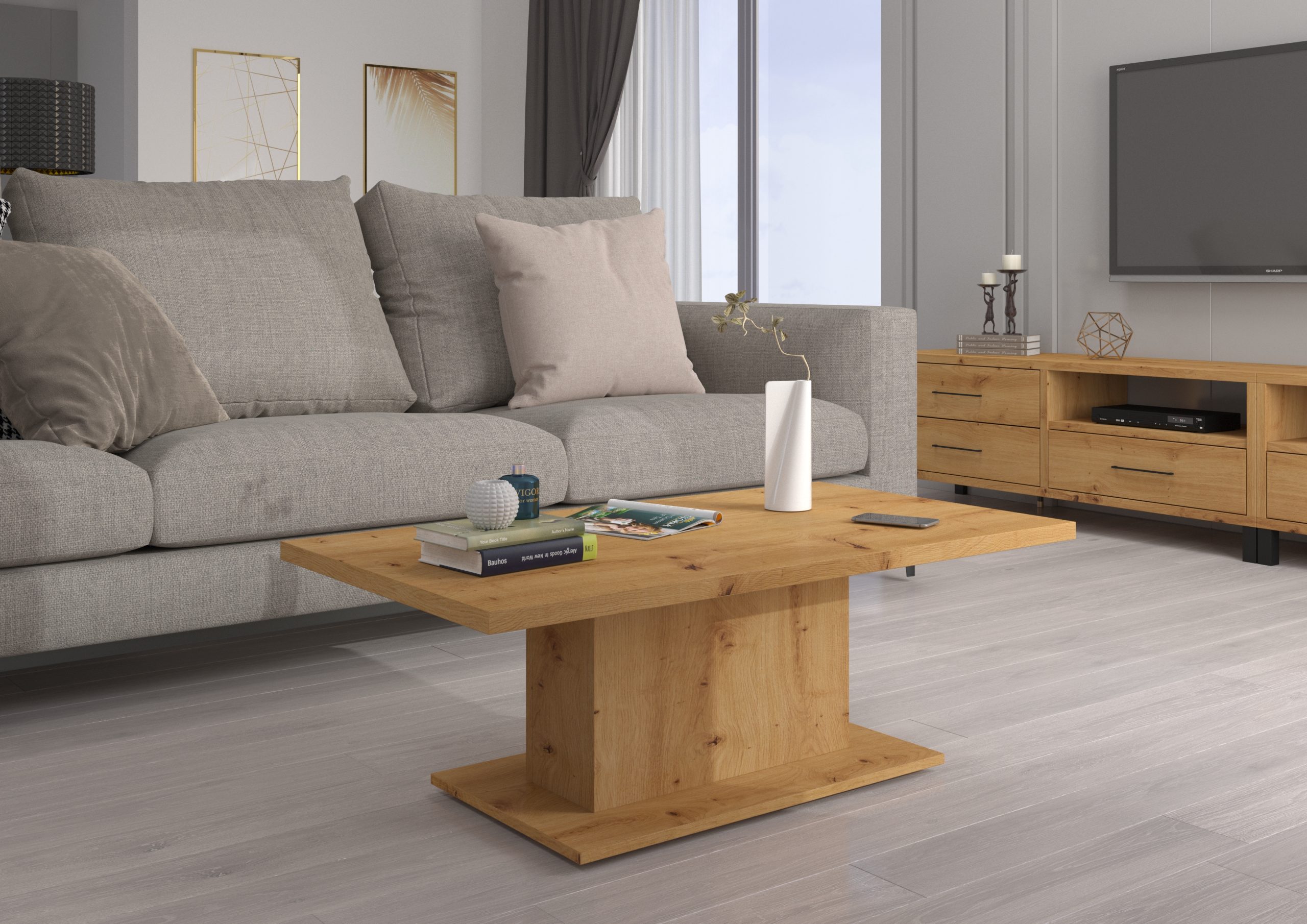 Stolik kawowy Denver dąb artisan