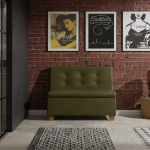 Ławka tapicerowana Barcelona 100x55 ze schowkiem oliwkowy welur