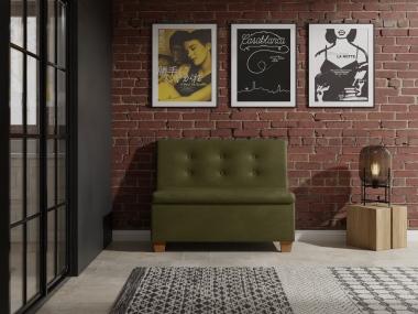 Ławka tapicerowana Barcelona 100x55 ze schowkiem oliwkowy welur