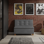 Ławka tapicerowana Barcelona 120x55 ze schowkiem ciemnoszary welur