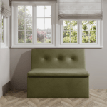 Ławka tapicerowana London 100x55 ze schowkiem oliwkowy welur