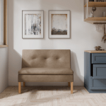 Ławka tapicerowana Paris 80x55 ze schowkiem jasnobrązowy welur