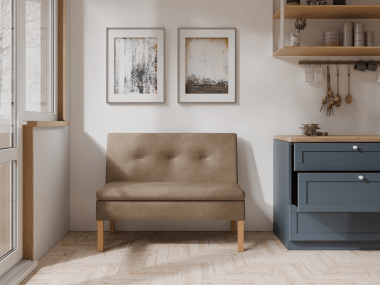 Ławka tapicerowana Paris 80x55 ze schowkiem jasnobrązowy welur