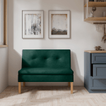 Ławka tapicerowana Paris 80x55 ze schowkiem butelkowozielony welur