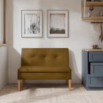 Ławka tapicerowana Paris 80x55 cm musztardowy welur