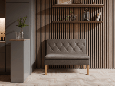 Ławka tapicerowana Praga 80x55 ze schowkiem brązowy welur