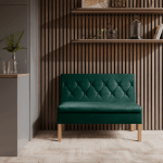 Ławka tapicerowana Praga 100x55 ze schowkiem butelkowozielony welur