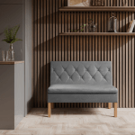 Ławka tapicerowana Praga 120x55 ze schowkiem szary welur