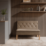 Ławka tapicerowana Praga 80x55 ze schowkiem jasnobrązowy welur