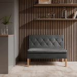 Ławka tapicerowana Praga 120x55 ze schowkiem grafitowy welur