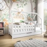 Łóżko dziecięce Lino w kształcie domku białe