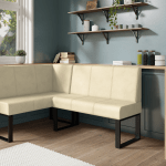 Narożnik kuchenny Berlin 130x170 kremowy welur