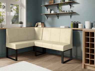 Narożnik kuchenny Berlin 130x170 kremowy welur