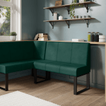 Narożnik kuchenny Berlin 140x160 butelkowozielony welur