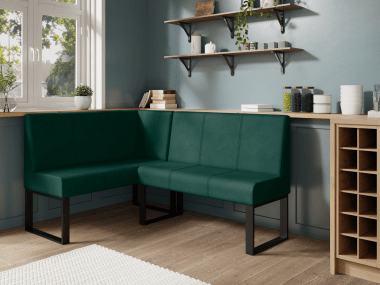 Narożnik kuchenny Berlin 140x160 butelkowozielony welur