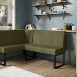 Narożnik kuchenny Berlin 140x160 oliwkowy welur