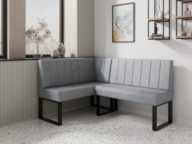 Narożnik kuchenny Madryt 140x200 jasnoszary welur