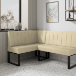 Narożnik kuchenny Madryt 130x170 kremowy welur