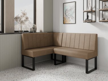 Narożnik kuchenny Madryt 130x170 jasnobrązowy welur