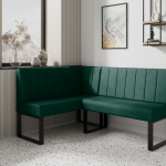 Narożnik kuchenny Madryt 140x160 butelkowozielony welur