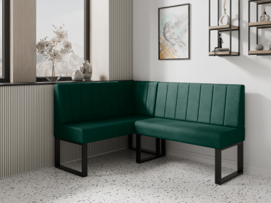 Narożnik kuchenny Madryt 140x160 butelkowozielony welur