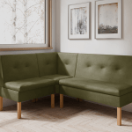 Narożnik kuchenny Paris 140x180 oliwkowy welur