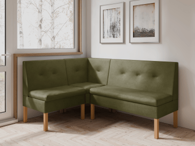 Narożnik kuchenny Paris 140x180 oliwkowy welur