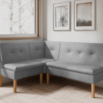 Narożnik kuchenny Paris 140x180 szary welur