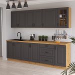 Nowoczesne meble kuchenne Stilo w kolorze dąb artisan oraz grafit idealne do mieszkania