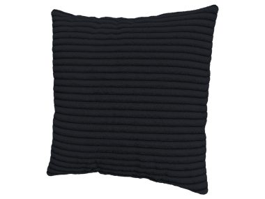 Modna poduszka w tkaninie sztruks czarna na zamek 40x40