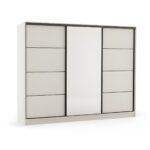 Szafa przesuwna Kashi 250 cm z lustrem kaszmir