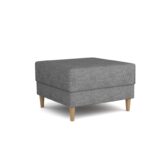 Pufa Manstad szara plecionka