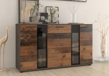 Komoda Salsa trzydrzwiowa z szufladą old matera