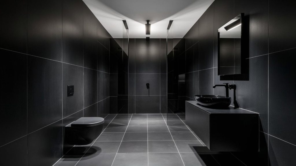 Luksusowa łazienka w ciemnym stylu