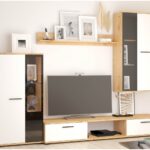 Nowoczesna meblościanka Salsa dąb artisan z białym