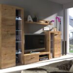 Pojemna meblościanka do salonu Rumba dąb lefkas