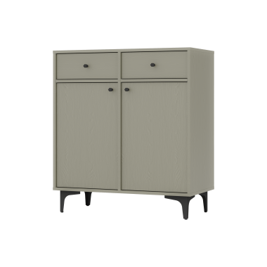 Komoda Tokyo dwudrzwiowa z szufladami eukaliptus