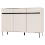 Komoda Osaka trzydrzwiowa z szufladami beż piaskowy