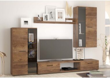 Nowoczesna meblościanka Salsa dąb lefkas