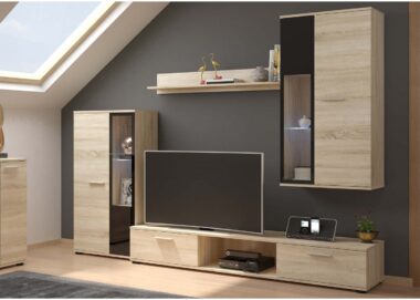 Nowoczesna meblościanka Salsa dąb sonoma